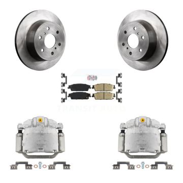 Rear Brake Caliper Rotor & Ceramic Pad Kit For Chevrolet GMC Sierra 1500 Silverado Tahoe KC8-101114N