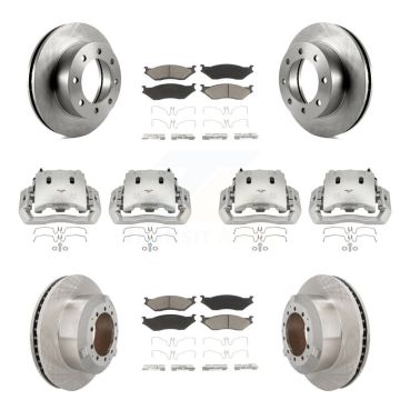 Front Rear Disc Brake Caliper Rotor And Ceramic Pad Kit (10Pc) For Ford F-450 Super Duty KC8-101116C