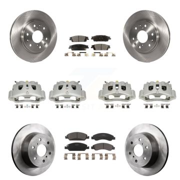 Front Rear Brake Caliper Rotor And Ceramic Pad Kit (10Pc) For 2016 Chevrolet Suburban HD KC8-101116T