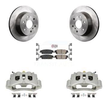 Rear Disc Brake Caliper Rotors And Ceramic Pads Kit For Chevrolet Suburban HD KC8-101117N