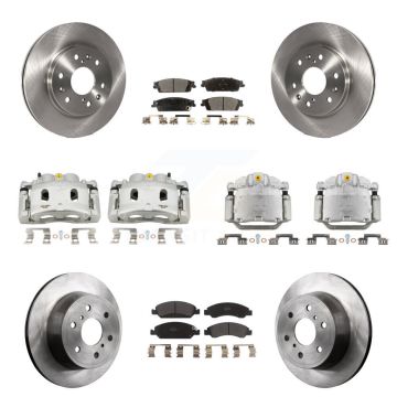 Front Rear Brake Caliper Rotor Semi-Metallic Pad Kit (10Pc) For GMC Sierra 1500 Tahoe XL KC8-101118P