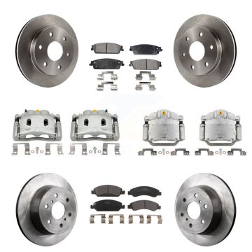 Front Rear Disc Brake Caliper Rotors And Ceramic Pads Kit (10Pc) For GMC Sierra 1500 KC8-101120T