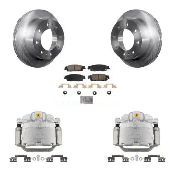Rear Disc Brake Caliper Rotors And Ceramic Pads Kit For Chevrolet Suburban KC8-101124N