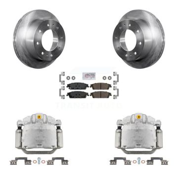 Rear Disc Brake Caliper Rotors And Semi-Metallic Pads Kit For Chevrolet Suburban KC8-101125N