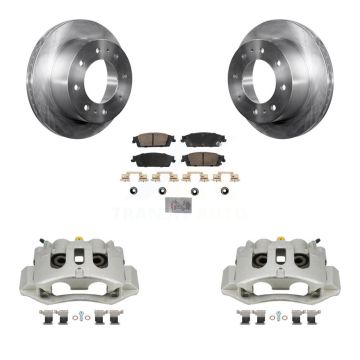 Rear Brake Caliper Rotors Ceramic Pad Kit For 18-19 Chevrolet Suburban With 8 Lug Wheels KC8-101127N