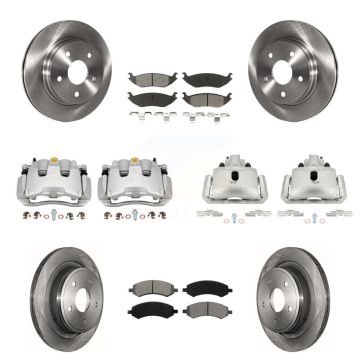Front Rear Brake Caliper Rotor & Semi-Metallic Pad Kit (10Pc) For Ram 1500 Classic Dodge KC8-101128S