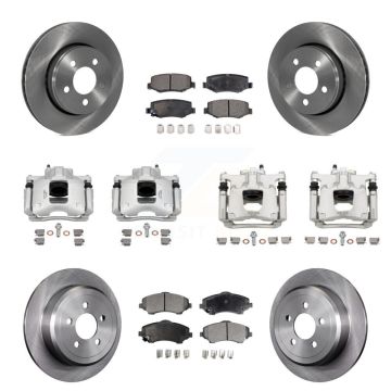 Front Rear Disc Brake Caliper Rotors And Ceramic Pads Kit (10Pc) For Dodge Nitro KC8-101128T