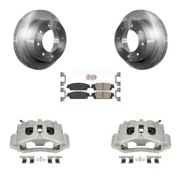 Rear Brake Caliper Rotors Ceramic Pad Kit For 18-19 Chevrolet Suburban With 8 Lug Wheels KC8-101129N