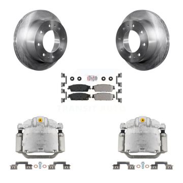 Rear Brake Caliper Rotors Semi-Metallic Pad Kit For 2011 Chevrolet Silverado 1500 Hybrid KC8-101130N