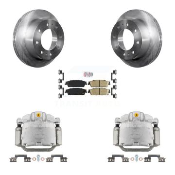 Rear Disc Brake Caliper Rotor & Ceramic Pad Kit For 2011 Chevrolet Silverado 1500 Hybrid KC8-101131N