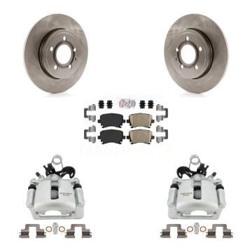 Rear Disc Brake Caliper Rotors And Ceramic Pads Kit For Audi A4 Quattro KC8-101133N