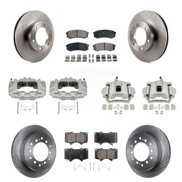 Front Rear Disc Brake Caliper Rotors And Ceramic Pads Kit (10Pc) For Toyota FJ Cruiser KC8-101133T