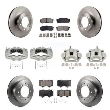 Front Rear Disc Brake Caliper Rotors And Ceramic Pads Kit (10Pc) For Toyota FJ Cruiser KC8-101134T