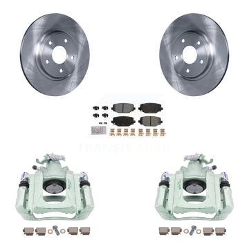 Rear Disc Brake Caliper Rotors And Semi-Metallic Pads Kit For Ram C/V KC8-101138N