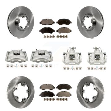 Front Rear Brake Caliper Rotor & Ceramic Pad Kit (10Pc) For Ford Transit-250 Transit-150 KC8-101138T