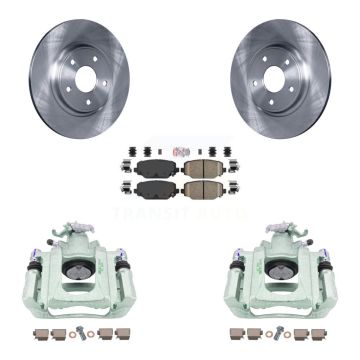 Rear Brake Caliper Rotor Ceramic Pad Kit For 2012 Ram C/V With Dual Piston Front KC8-101139N