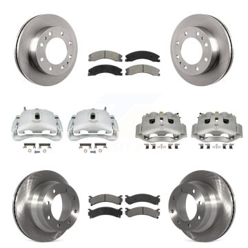 Front Rear Brake Caliper Rotor & Semi-Metallic Pad Kit (10Pc) For Chevrolet Express 4500 KC8-101139S