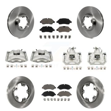 Front Rear Brake Caliper Rotor & Ceramic Pad Kit (10Pc) For Ford Transit-250 Transit-150 KC8-101140C