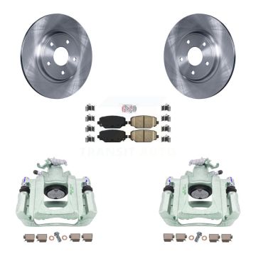 Rear Brake Caliper Rotor Ceramic Pad Kit For 2012 Ram C/V With Dual Piston Front KC8-101140N