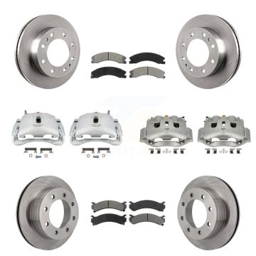 Front Rear Brake Caliper Rotor & Semi-Metallic Pad Kit (10Pc) For Chevrolet Express 4500 KC8-101140S