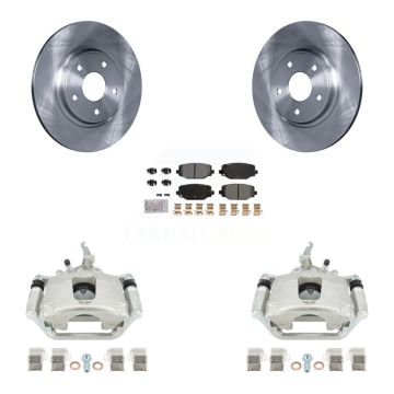 Rear Disc Brake Caliper Rotors And Semi-Metallic Pads Kit For 2014-2020 Dodge Journey KC8-101145N