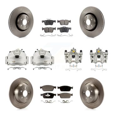Front Rear Disc Brake Caliper Rotors And Ceramic Pads Kit (10Pc) For Lincoln MKC KC8-101145T