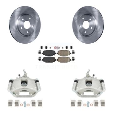 Rear Disc Brake Caliper Rotors And Ceramic Pads Kit For 2014-2020 Dodge Journey KC8-101146N