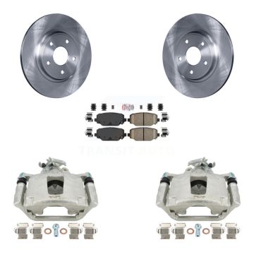 Rear Disc Brake Caliper Rotors And Ceramic Pads Kit For Dodge Grand Caravan KC8-101149N