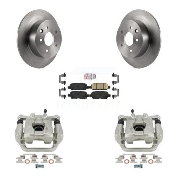 Rear Disc Brake Caliper Rotors And Ceramic Pads Kit For 2010-2012 Nissan Altima KC8-101154N