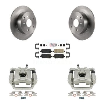 Rear Disc Brake Caliper Rotors And Ceramic Pads Kit For 2010-2012 Nissan Altima KC8-101155N