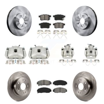 Front Rear Brake Caliper Rotor & Semi-Metallic Pad Kit (10Pc) For Honda Accord Acura TSX KC8-101155S
