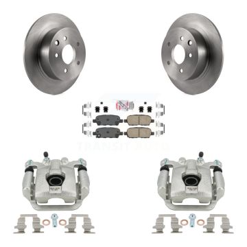 Rear Brake Caliper Rotors & Ceramic Pad Kit For 2007-2012 Nissan Sentra SE-R Spec V KC8-101156N