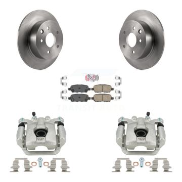 Rear Brake Caliper Rotors & Ceramic Pad Kit For 2007-2012 Nissan Sentra SE-R Spec V KC8-101157N