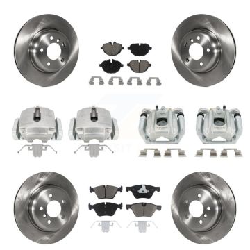 Front Rear Disc Brake Caliper Rotors And Ceramic Pads Kit (10Pc) For BMW 528i xDrive KC8-101161C