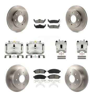 Front Rear Disc Brake Caliper Rotors And Semi-Metallic Pads Kit (10Pc) For Ford F-150 KC8-101161S