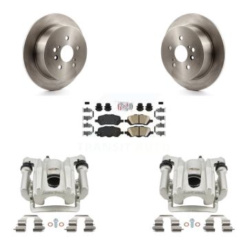 Rear Disc Brake Caliper Rotors And Ceramic Pads Kit For 2009-2016 Toyota Venza KC8-101166N