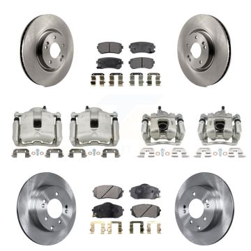 Front Rear Brake Caliper Rotor & Ceramic Pad Kit (10Pc) For Hyundai Tucson From 05 08 15 KC8-101168T