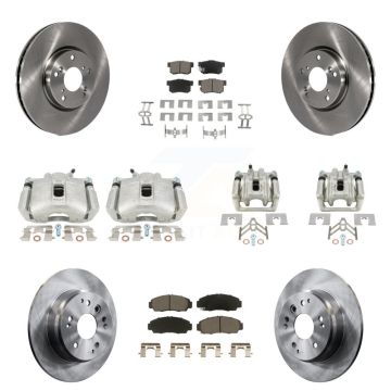 Front Rear Disc Brake Caliper Rotors And Ceramic Pads Kit (10Pc) For Acura TL KC8-101169C