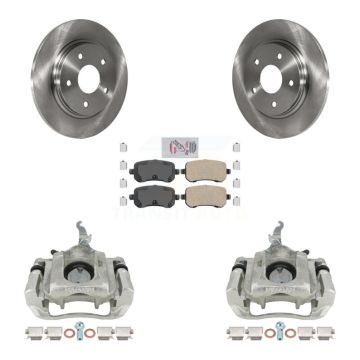 Rear Disc Brake Caliper Rotors And Ceramic Pads Kit For 2009-2011 Dodge Journey KC8-101169N