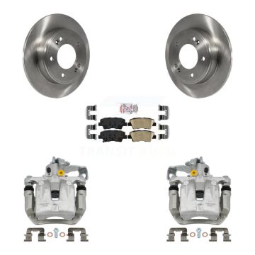 Rear Brake Caliper Rotors & Ceramic Pad Kit For Kia Hyundai Forte Elantra GT Forte5 Koup KC8-101170N