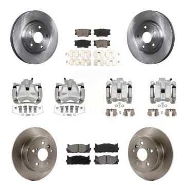 Front Rear Brake Caliper Rotor Semi-Metallic Pad Kit (10Pc) For Toyota Camry Lexus ES350 KC8-101170S
