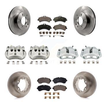 Front Rear Brake Caliper Rotors & Ceramic Pad Kit (10Pc) For Sprinter 3500 Mercedes-Benz KC8-101170T