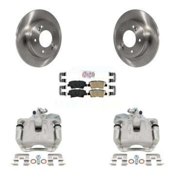 Rear Disc Brake Caliper Rotors And Ceramic Pads Kit For 2014-2016 Kia Soul KC8-101172N