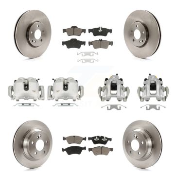 Front Rear Disc Brake Caliper Rotors & Ceramic Pad Kit (10Pc) For Mercedes-Benz E550 AWD KC8-101175C