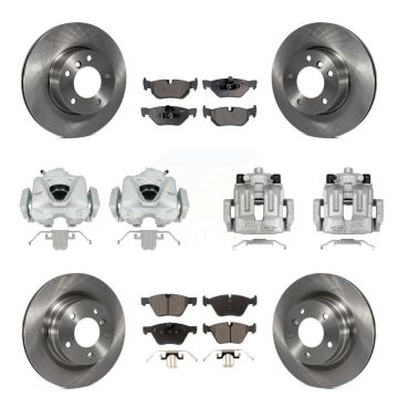 Front Rear Disc Brake Caliper Rotors And Semi-Metallic Pads Kit (10Pc) For BMW 323i KC8-101176P