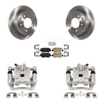 Rear Disc Brake Caliper Rotors And Ceramic Pads Kit For 2010-2013 Kia Soul KC8-101178N