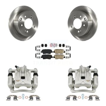 Rear Disc Brake Caliper Rotors And Ceramic Pads Kit For 2010-2013 Kia Soul KC8-101179N