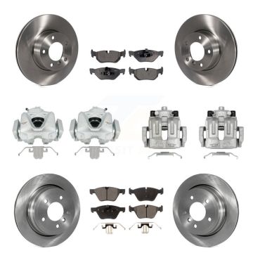 Front Rear Brake Caliper Rotors Semi-Metallic Pad Kit (10Pc) For 2008 BMW 328xi To 08 07 KC8-101179P