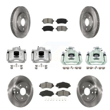 Front Rear Brake Caliper Rotor Semi-Metallic Pad Kit (10Pc) For Dodge Grand Caravan Town KC8-101179S