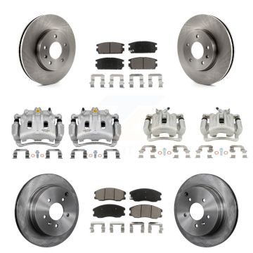Front Rear Brake Caliper Rotors Ceramic Pad Kit (10Pc) For Chevrolet Equinox Pontiac Vue KC8-101181C
